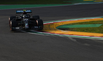 Valtteri Bottas on pole at Imola with Lewis Hamilton alongside