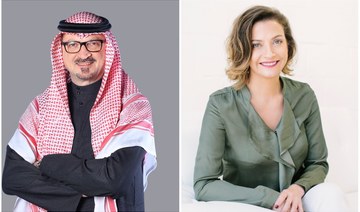 Dr. Khaled Al-Dhaher, country managing director for Accenture in Saudi Arabia and Dawn Metcalfe, an author and workplace culture advisor. (Accenture/Supplied)