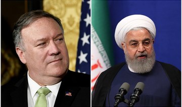 US Secretary of State Mike Pompeo (L) said Washington would not be held hostage to “nuclear blackmail” by the Iranian regime in a tweet on Tuesday. (Reuters/File Photos)