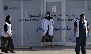 The UAE recorded 1,856 new COVID-19 cases and two virus-related deaths on Friday Jan. 1, 2021. (File/AFP)