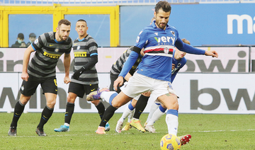 Inter’s winning streak ends with loss at Sampdoria