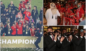 Al-Ahly, African club champions (L), were given a raucous welcome on their arrival in Qatar ahead of the FIFA Club World Cup. (AFP/File Photos)
