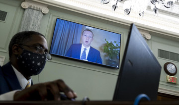 WASHINGTON, DC - OCTOBER 28: CEO of Facebook Mark Zuckerberg appears on a monitor behind a stenographer as he testifies remotely during the Senate Commerce, Science, and Transportation Committee hearing 'Does Section 230's Sweeping Immunity Enable Big Tech Bad Behavior? (AFP)