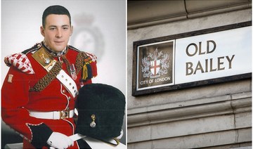 Sahayb Abu, 27, on trial at the Old Bailey in London for allegedly planning a terror attack rapped about British soldier Lee Rigby (L) who was murdered in 2013 by two Islamist extremists. (AFP/Shutterstock/File Photos)
