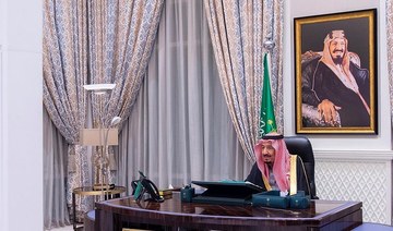 Saudi Arabia’s Council of Ministers held their weekly Cabinet meeting, virtually chaired by King Salman from NEOM, on Tuesday, Feb. 16, 2021. (SPA)