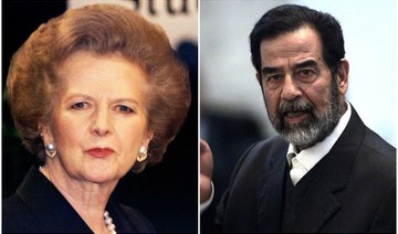 Former British Prime Minister Margaret Thatcher compared Saddam Hussein to Nazi leader Adolf Hitler when Iraq invaded Kuwait. (Reuters/File Photos)
