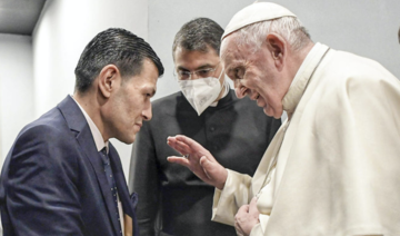 Father of drowned Syrian refugee boy Alan Kurdi meets pope in Iraq