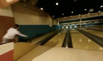 Drone footage of a video tour of a Minneapolis bowling alley has been praised by “Guardians of the Galaxy” director along with thousands of other social media users. (Screenshot)