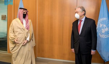 Saudi FM discusses developments on Palestine with UN Secretary-General