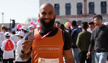 Haroon Mota has carried out various fundraising drives in the past for Penny Appeal, including running in the Palestine Marathon. (Supplied)