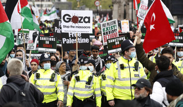 Thousands of pro-Palestinian demonstrators march in Britain