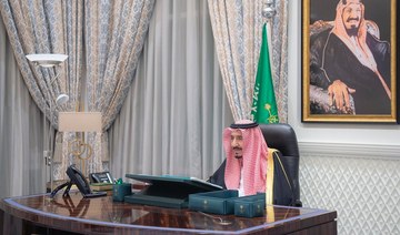 Saudi Arabia’s council of ministers held their weekly meeting, chaired virtually by King Salman from Neom. (SPA)§