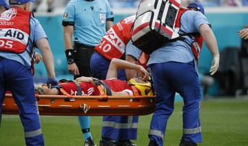 Russia player Fernandes hospitalized after fall at Euro 2020
