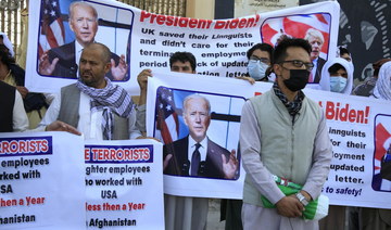 Afghans who worked as interpreters for US troops hold rally