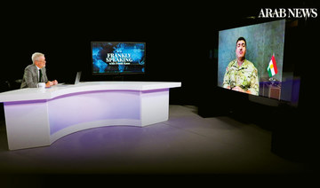 General Sirwan Barzani being interviewed by Frank Kane on Frankly Speaking. (Screengrab)