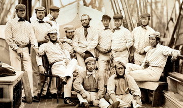 An English team of professionals on their way to North America for the first-ever overseas tour in 1859. (Wikimedia Commons)