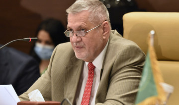 UN envoy to Libya Jan Kubis attends a meeting by Libya’s neighbors as part of international efforts to reach a political settlement to the country’s conflict, in the Algerian capital Algiers, on Aug. 30, 2021. (AFP)