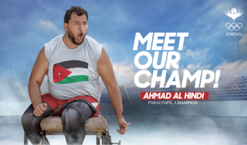 Jordan’s Ahmad Hindi breaks world record as Arab athletes dominate shot put competitions at 2020 Tokyo Paralympic Games