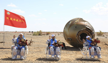 Chinese astronauts return after 90 days aboard space station