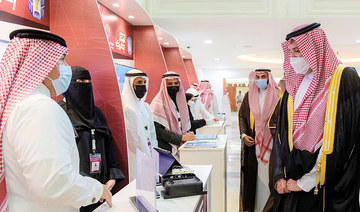 Prince Faisal was briefed on the exhibition accompanying the closing ceremony of the competition. (SPA)