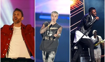 International stars Justin Bieber and Jason Derulo will headline a pair of after-race concerts during the inaugural Formula 1 Saudi Arabian Grand Prix weekend. (Shutterstock/Reuters/File Photos)