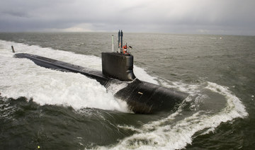 In this July 30, 2004 file photo, the US Submarine Virginia returns to the Electric Boat Shipyard in Groton Connecticut after its first sea trials. (AP)
