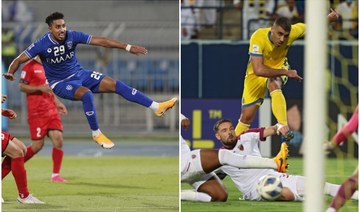 It was a double success on Saturday for Saudi football clubs after Al-Nassr and Al-Hilal reached the AFC Champions League semifinals. (AFP)