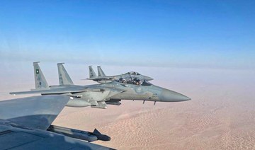 The Royal Saudi Air Force participates in a joint air-missile combat exercise at Al-Dhafra Air Base in Abu Dhabi, UAE. (Twitter/@modgovksa)