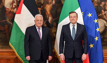 Abbas meets with Italian president, PM