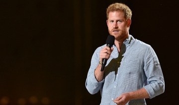 Prince Harry blamed YouTube, saying many videos spreading COVID misinformation were left up despite violating the site’s own policies. (File/AFP)
