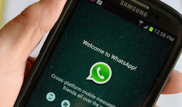 In this file photo logo of WhatsApp is seen on a smart phone in New York. (AFP file photo)