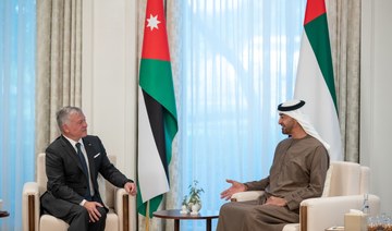 Abu Dhabi Crown Prince Sheikh Mohammed bin Zayed receives Jordan’s King Abdullah II. (WAM)