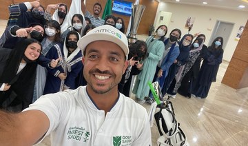Local golf star Othman Al-Mulla kicks off school tour of Saudi International trophy ahead of landmark tournament