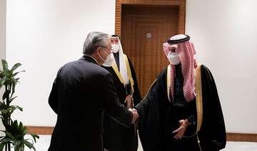 Saudi Arabia’s Foreign Minister Prince Faisal bin Farhan meets his Thai counterpart Don Pramudwinai. (SPA)