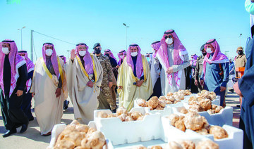 Qassim Gov. Prince Faisal bin Mishaal expressed his pride in the diversity of festivals, saying that the truffle festival was response to the desire of farmers and others as it was cultivated seasonally. (SPA)