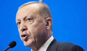 Turkey's President Recep Tayyip Erdogan speaks during a media conference at the G20 summit in Rome, Oct. 31, 2021. (AP)