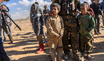 Children believed to be from the Yazidi community, who were captured by Daesh fighters, are pictured after being evacuated from the embattled Daesh holdout of Baghouz. (AFP/File Photo)