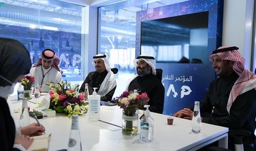 Saudi Minister of Communications and Information Technology Abdullah Al-Swaha held meetings on the sidelines of the LEAP conference in Riyadh. (SPA)