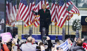 In this Jan. 6, 2021, photo, President Donald Trump arrives to speak at a rally in Washington. (AP)