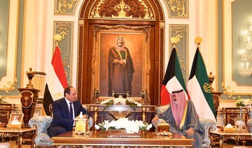 Kuwait’s Emir Sheikh Nawaf Al-Ahmed Al-Jaber Al-Sabah meets Egyptian President Abdel-Fattah El-Sisi. (KUNA)
