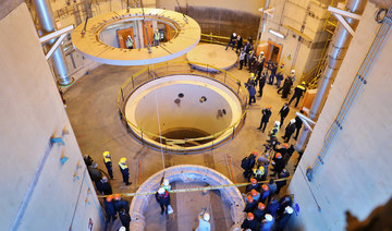 Iran's Atomic Energy Organisation on December 23, 2019 shows the the nuclear water reactor of Arak, south of capital Tehran, during a visit by the head of the organisation Ali Akbar Salehi. (AFP file photo)