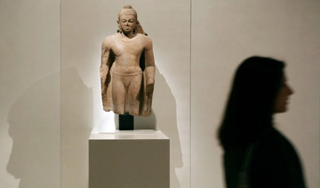 A statue of Buddha is seen on March 30, 2007, at the Grand Palais Museum in Paris as part of the exhibition 'L'âge d'or de l'art classique.' (Classical art golden period). (File/AFP)