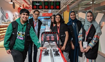 Saudi student participants at the Aramco F1 in Schools World Finals in Dhahran. (Supplied)