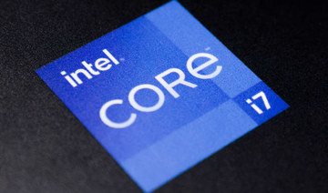 The Intel Corporation logo is seen on a display in a store in Manhattan, New York City, U.S., November 24, 2021. (REUTERS)
