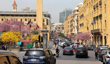 A picture shows traffic in the heart of Beirut on April 5, 2022. (AFP)