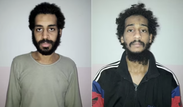 Alexanda Kotey and Shafee Elsheikh, in these undated handout pictures in Amouda, Syria released on February 9, 2018. (Reuters/File Photo)