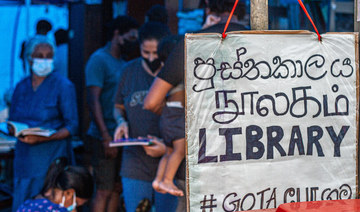 Young Sri Lankan protesters turn to books as ‘weapons’ of change