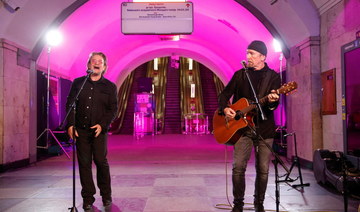U2’s Bono gives ‘freedom’ concert in Kyiv metro