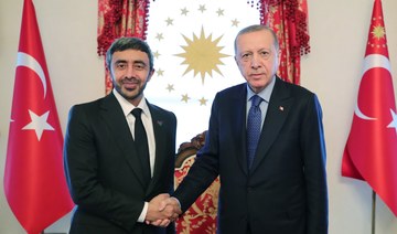 Turkey’s Erdogan discusses advancing cooperation with UAE foreign minister