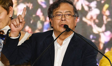 Colombian presidential candidate for the Historic Pact coalition, Gustavo Petro speaks in Bogota. (AFP)